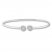 Diamond Bangle Bracelet 1/10 ct tw Round-cut Sterling Silver