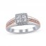 Diamond Engagement Ring 1/3 ct tw 10K Two-tone Gold