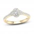 Diamond Engagement Ring 3/4 ct tw Oval/Round 14K Yellow Gold