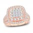 Diamond Engagement Ring 1-7/8 ct tw Princess/Round-Cut 14K White Gold
