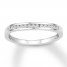 Diamond Wedding Band 1/8 ct tw Round-cut 10K White Gold