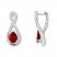 Lab-Created Ruby Earrings Sterling Silver