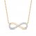 Hallmark Diamonds Infinity Necklace 1/10 ct tw 10K Yellow Gold 18"