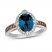 Le Vian Blue Topaz Ring 1/4 ct tw Diamonds 14K Vanilla Gold