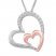 Diamond Heart Necklace 1/15 ct tw Sterling Silver/10K Rose Gold