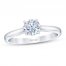 First Light Diamond Solitaire Ring 1/2 ct Round 14K White Gold