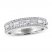 Adrianna Papell Diamond Anniversary Ring 1/2 ct tw Baguette/Round 14K White Gold