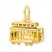 San Francisco Cable Car Red Enamel 14K Yellow Gold Charm