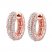 Diamond Heart Hoop Earrings 1/5 ct tw Round-cut 10K Rose Gold