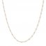 Beaded Cable Chain Necklace 14K Yellow Gold 24" Length