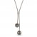 Tahitian Cultured Pearl Lariat Necklace Sterling Silver