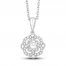 Neil Lane Diamond Necklace 1/3 ct tw Round-cut 14K White Gold 19"