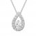 Leo Diamond Necklace 1/2 ct tw Round-cut 14K White Gold