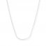 Cable Chain 14K White Gold 18" Length