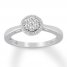 Diamond Ring 1/4 ct tw Round-cut 10K White Gold