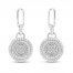 Diamond Earrings 3/8 ct tw Round-cut Sterling Silver