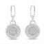 Diamond Earrings 3/8 ct tw Round-cut Sterling Silver