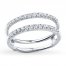 Diamond Enhancer Ring 1/2 ct tw Round-cut 14K White Gold