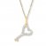 Heart Key Necklace 1/20 ct tw Diamonds 10K Yellow Gold