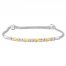 Diamond Bolo Bracelet 1/15 ct tw Sterling Silver/10K Gold