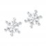 Snowflake Earrings Sterling Silver