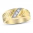 Men's Diamond Wedding Band 1/6 ct tw Round-cut 10K Yellow Gold