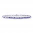 Tanzanite and Amethyst Bracelet Sterling Silver