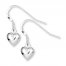 Heart Dangle Earrings Sterling Silver