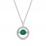 Unstoppable Love Emerald Necklace 1/10 ct tw Diamonds Sterling Silver 19"