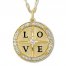 Diamond Star Love Necklace 1/3 ct tw Round-cut 10K Yellow Gold