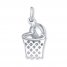 Basketball in Hoop Sterling Silver Charm