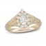 Neil Lane Diamond Engagement Ring 3/4 ct tw Pear/Round 14K Yellow Gold