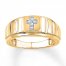 Men's Cross Ring 1/20 ct tw Diamonds 10K Yellow Gold