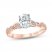 Monique Lhuillier Bliss Diamond Engagement Ring 1-1/4 ct tw Oval, Marquise & Round-cut 18K Rose Gold