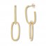 Geometric Double Link Earrings 10K Yellow Gold