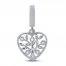 True Definition Family Tree Charm with Diamonds Sterling Silver