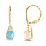 Opal & Diamond Earrings 1/4 ct tw 10K Yellow Gold
