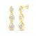 Diamond Teadrop Earrings 3/8 ct tw Round-cut 10K Yellow Gold