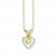 Peridot Heart Necklace 14K Yellow Gold