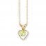 Peridot Heart Necklace 14K Yellow Gold