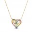 Le Vian Multi-Stone Heart Necklace 14K Honey Gold 17"