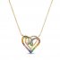 Le Vian Multi-Stone Heart Necklace 14K Honey Gold 17"