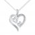 Diamond Heart Necklace 1/15 ct tw Round-cut Sterling Silver