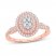 Diamond Engagement Ring 1/2 ct tw Round-cut 10K Rose Gold