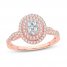 Diamond Engagement Ring 1/2 ct tw Round-cut 10K Rose Gold