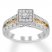 Diamond Engagement Ring 1/5 ct tw Round-cut 10K Two-Tone Gold