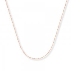 Cable Chain Necklace 14K Rose Gold 20" Length