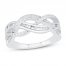 Diamond Twist Ring 1/3 ct tw 10K White Gold