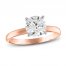 Diamond Solitaire Engagement Ring 2 ct tw Round-Cut 14K Rose Gold