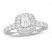 Neil Lane Diamond Engagement Ring 1-1/2 ct tw Cushion/Round 14K White Gold